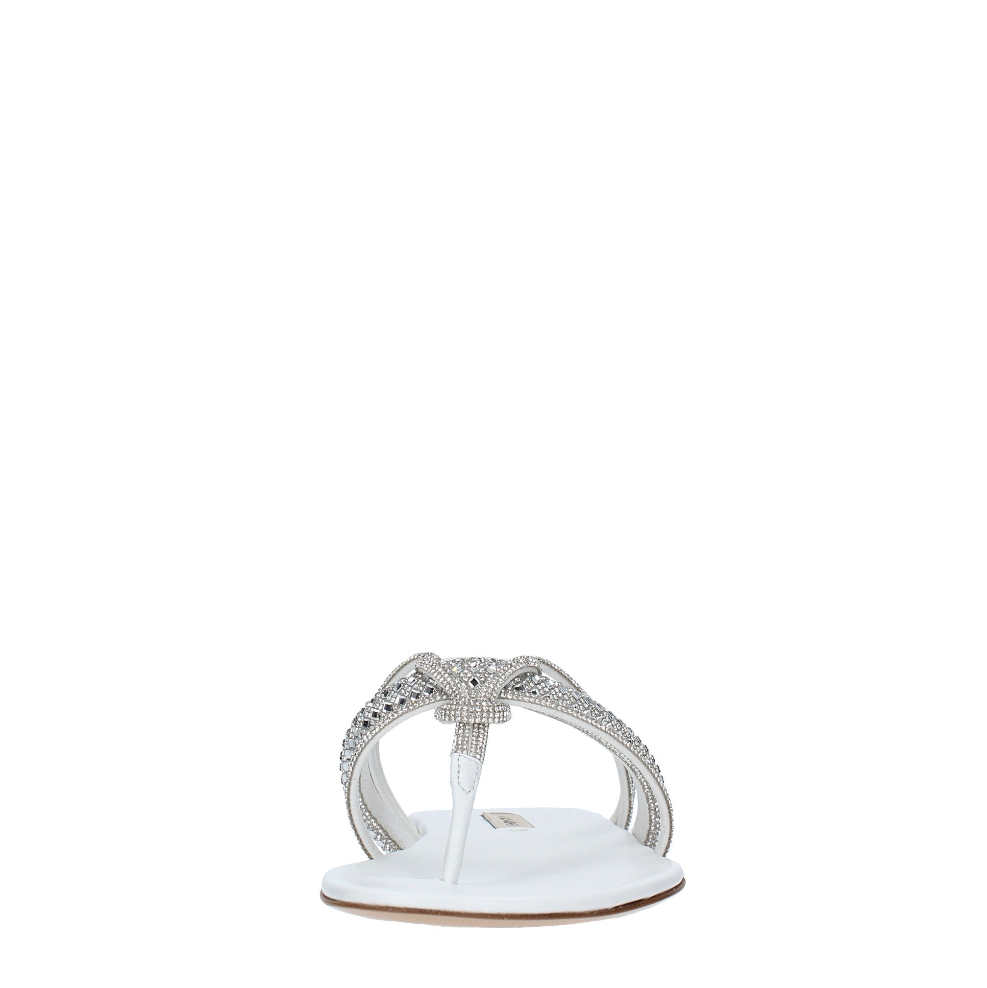 Sandali Flat infradito CASADEI modello STRATOSPHERE tessuto strass e pelle 