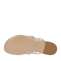 Sandali Flat infradito CASADEI modello STRATOSPHERE tessuto strass e pelle 