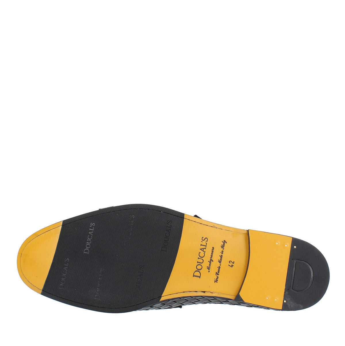 Mocassini doppia fibbia modello DU3154PANNUF195NN00  in pelle intrecciata 