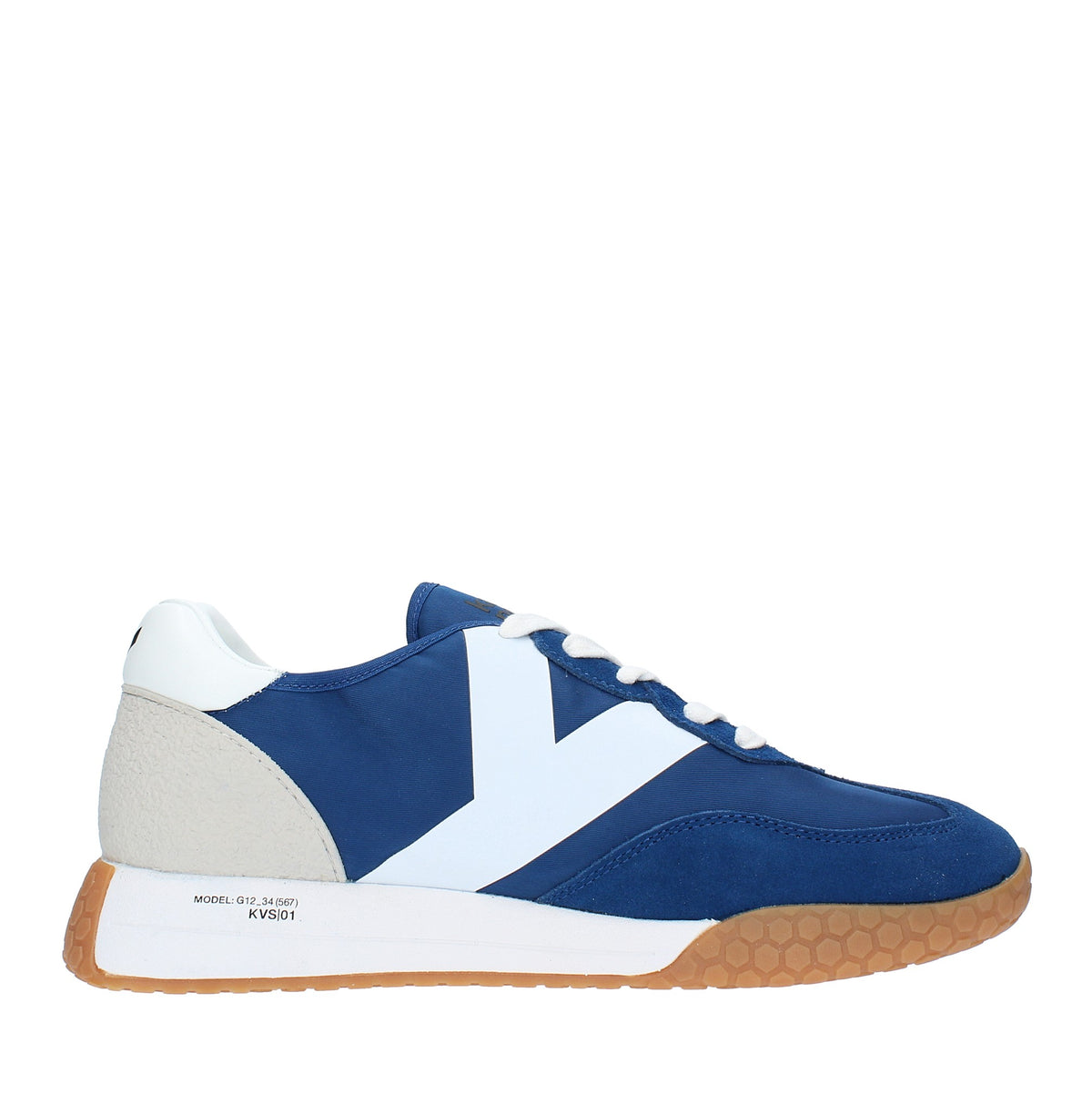Sneakers in camoscio tessuto e gomma 