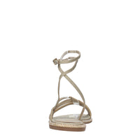 Sandali flat modello SCARLET  in tessuto e microstrass 