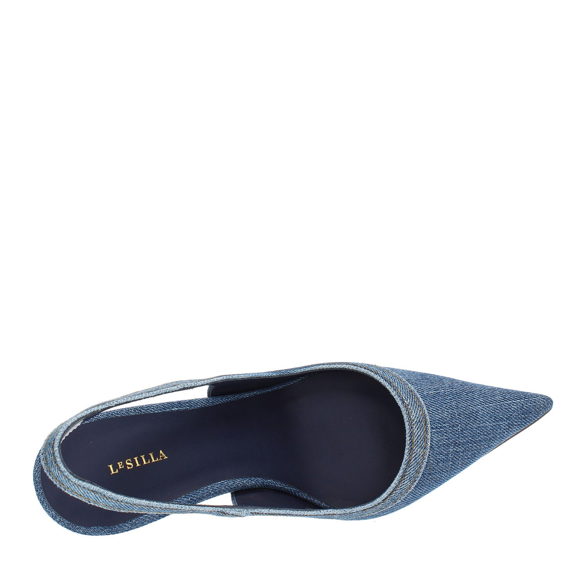 Décolleté Slingback modello BELLA in tessuto demin. 