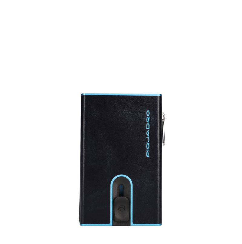 Portafoglio e porta carte di credito in pelle 