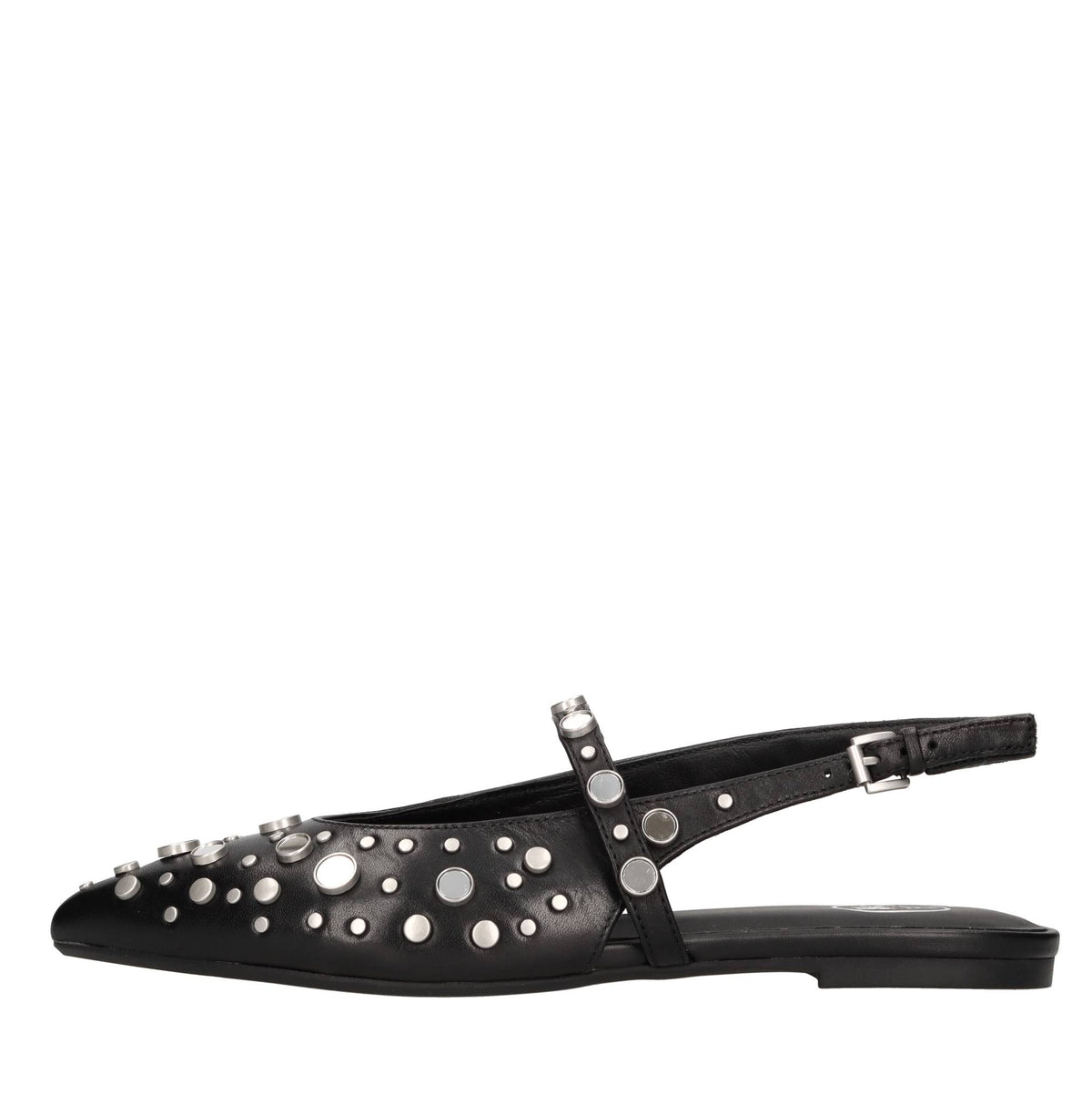Ballerine slingback Brenda in pelle e borchie 