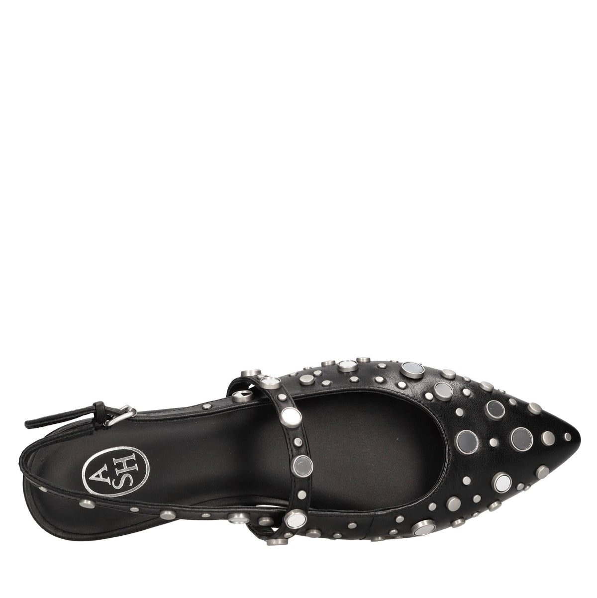 Ballerine slingback Brenda in pelle e borchie 