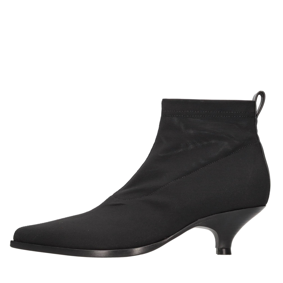 Stivaletti in tessuto elastico e inserti in pelle 