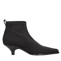 Stivaletti in tessuto elastico e inserti in pelle 