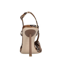 Sandali modello CAGE in pelle stampa pitone 