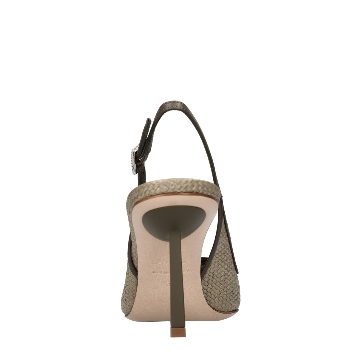 Décoletté slingback modello VITTORIA in pelle e tessuto 