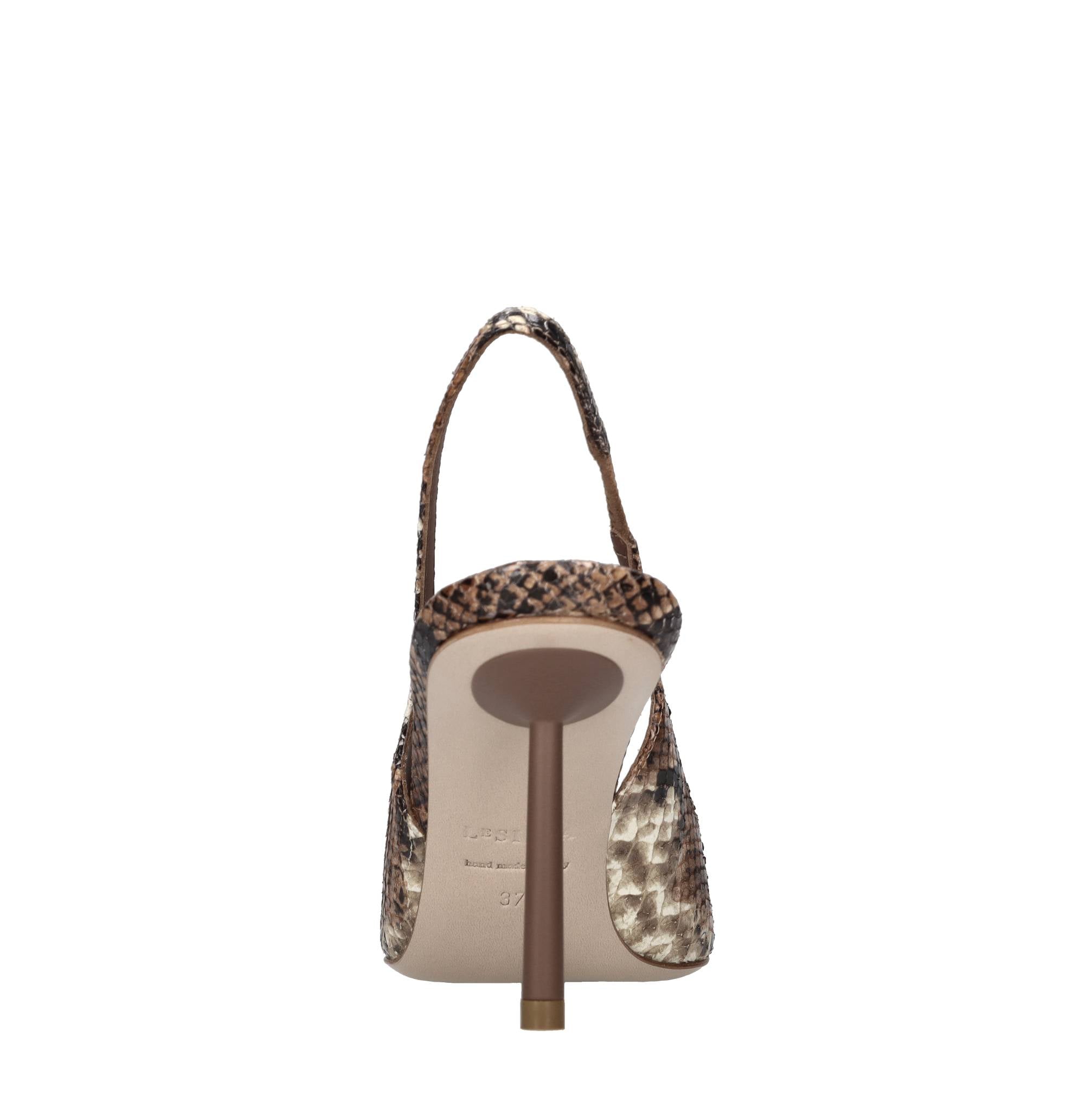 Décoletté slingback modello BELLA in pelle stampa pitone 