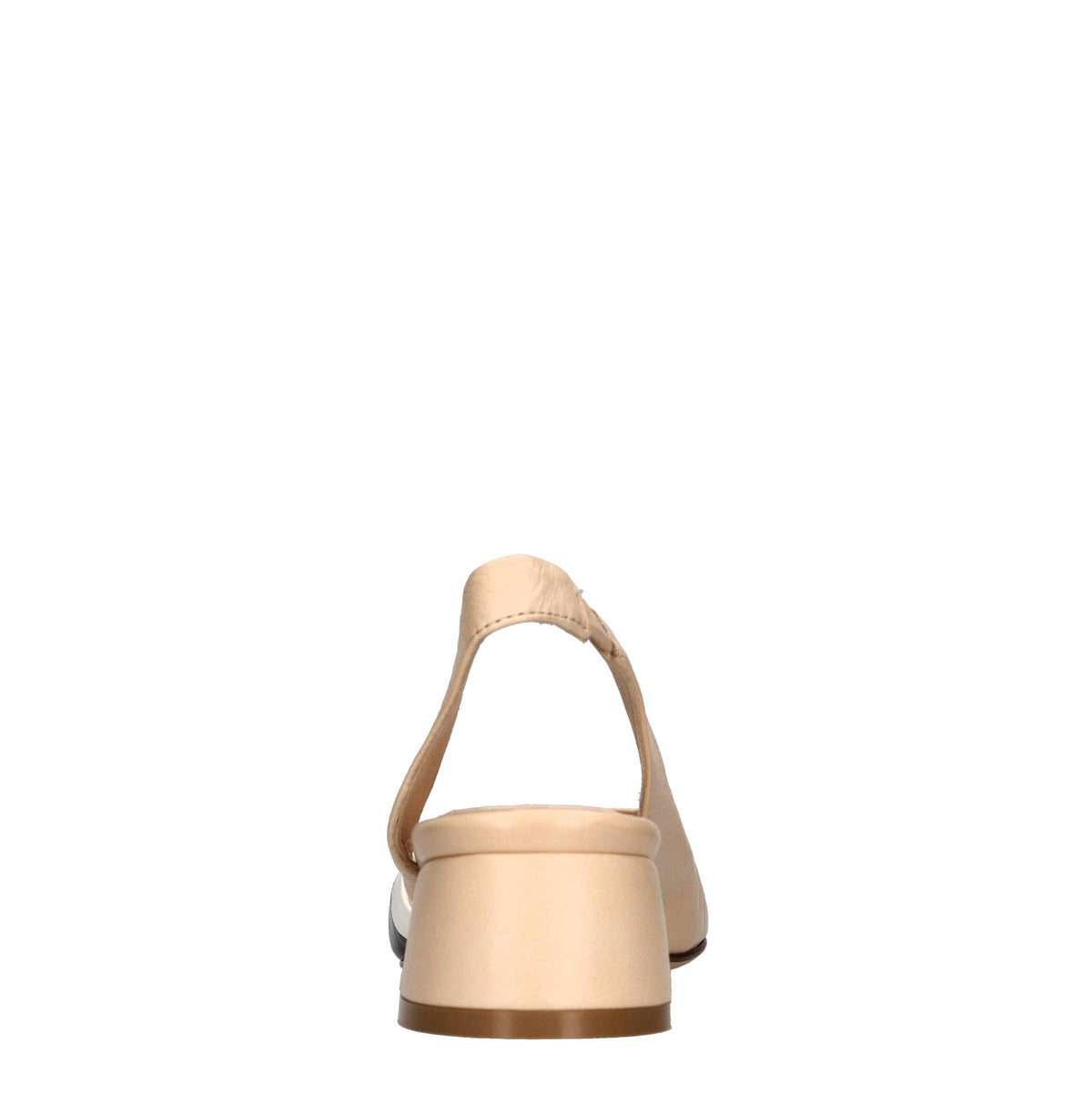 Décolleté slingback in pelle 