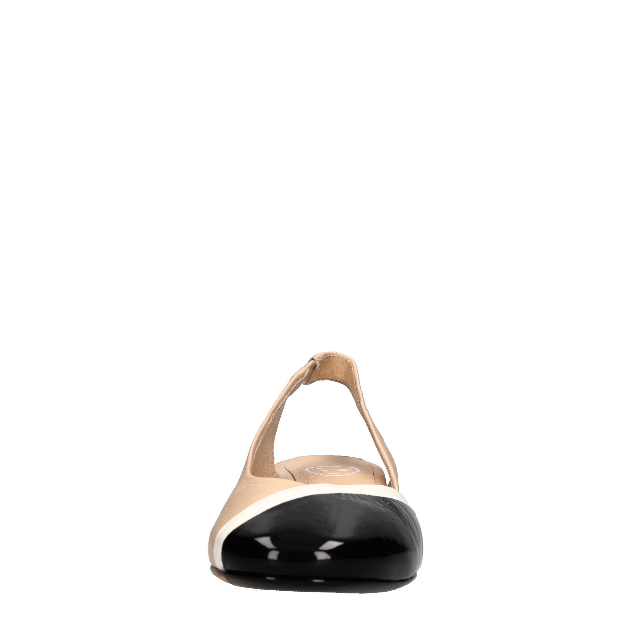Décolleté slingback in pelle 