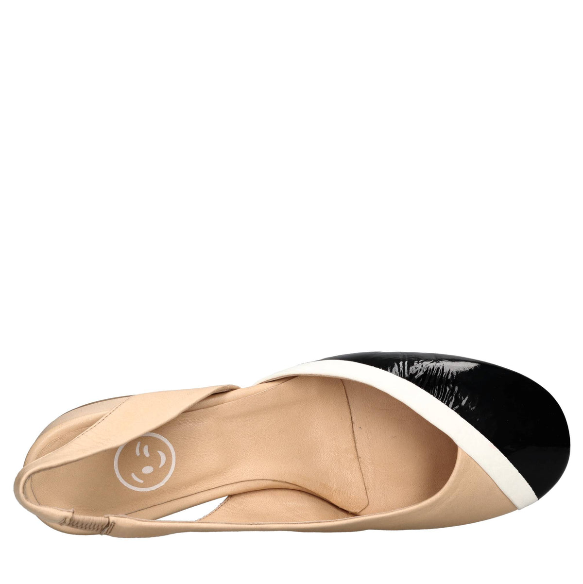Décolleté slingback in pelle 
