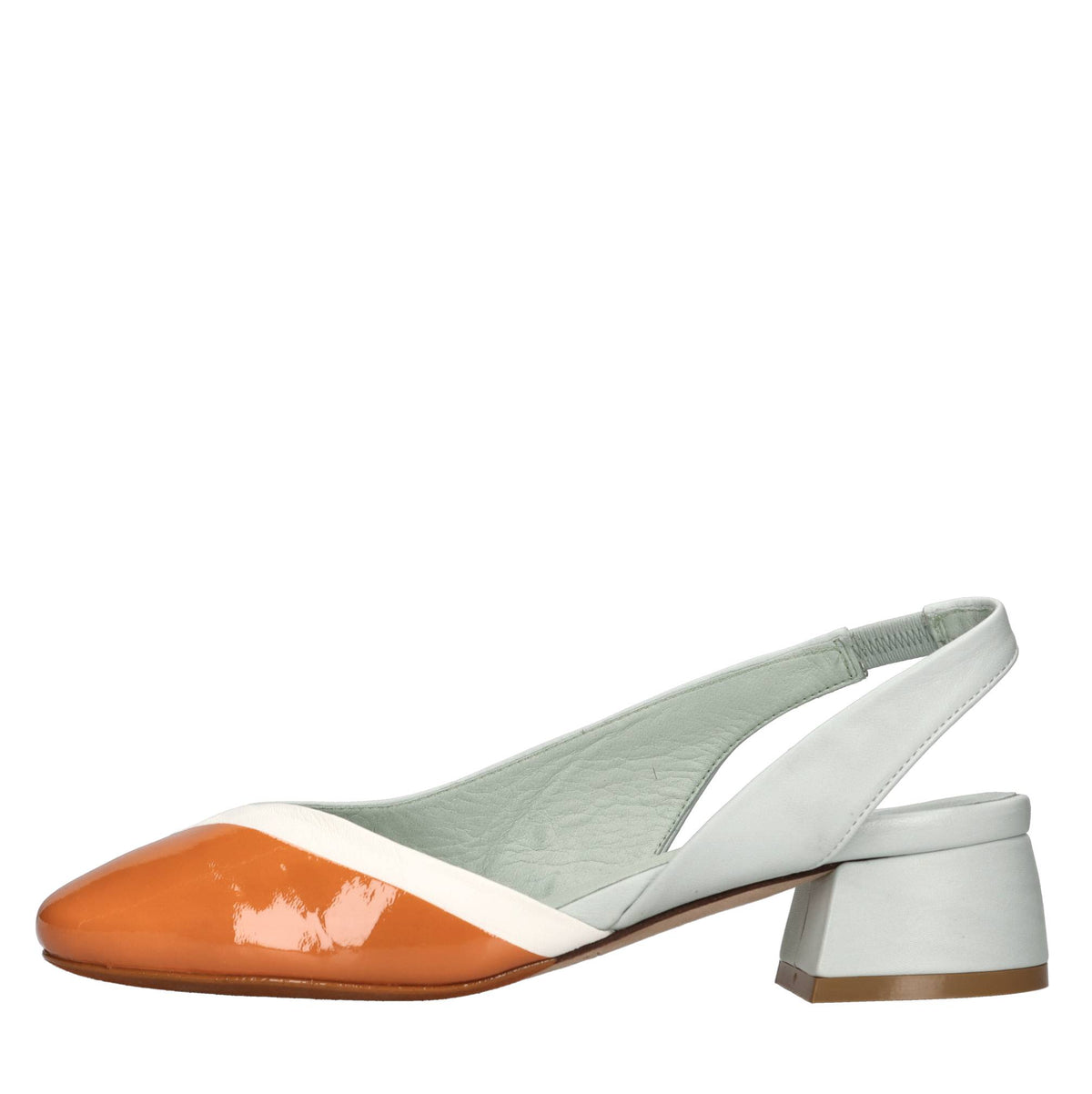 Décolleté slingback in pelle 