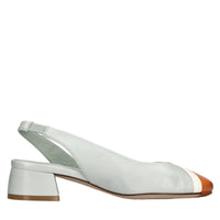 Décolleté slingback in pelle 