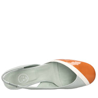 Décolleté slingback in pelle 