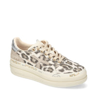 Sneakers in pelle scamosciata e tessuto 