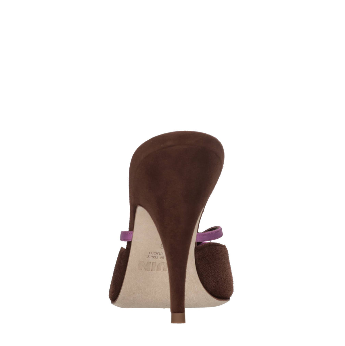 Mules Sally in camoscio e raso 