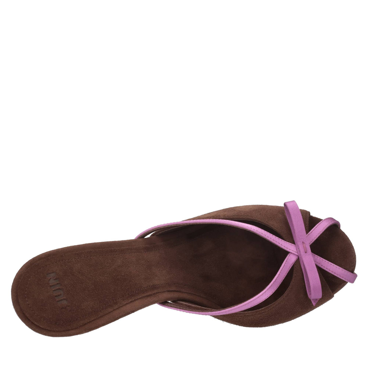 Mules Sally in camoscio e raso 