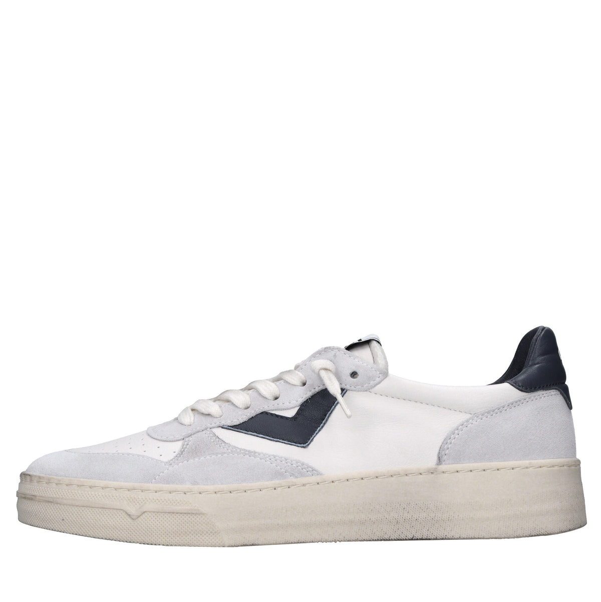 Sneakers in pelle e tessuto 