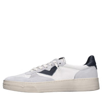 Sneakers in pelle e tessuto 