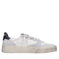 Sneakers in pelle e tessuto 