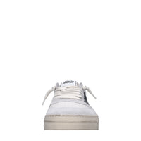 Sneakers in pelle e tessuto 