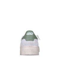 Sneakers in pelle e tessuto 