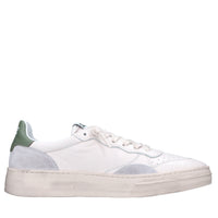 Sneakers in pelle e tessuto 