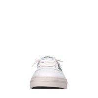 Sneakers in pelle e tessuto 