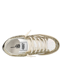 Sneakers in pelle e glitter 