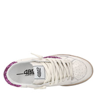 Sneakers in pelle e glitter 