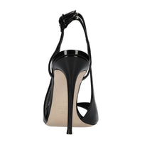 Sandali Julia Double Belts in vernice metallizata 