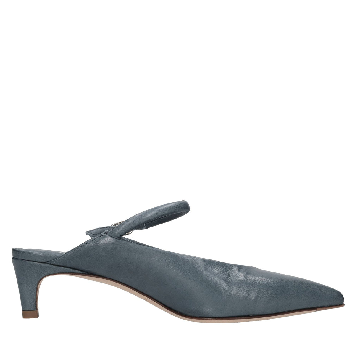 Décolleté slingback in pelle 
