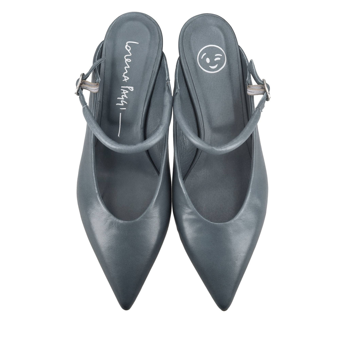Décolleté slingback in pelle 