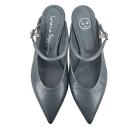 Décolleté slingback in pelle 