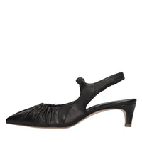 Décolleté slingback in pelle 