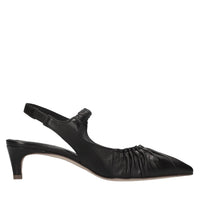 Décolleté slingback in pelle 