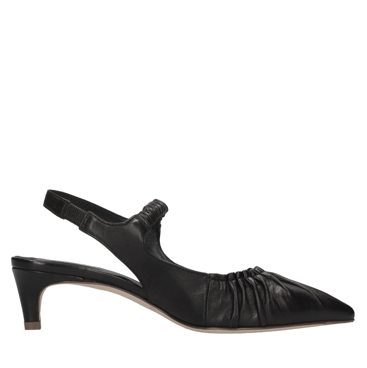 Décolleté slingback in pelle 