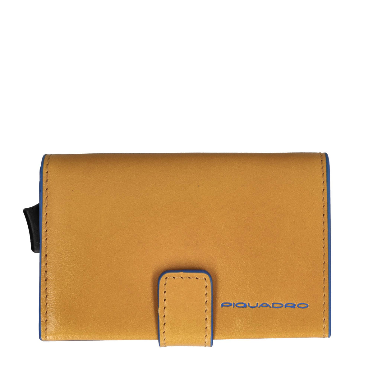 Portacarte di credito in pelle e metallo 