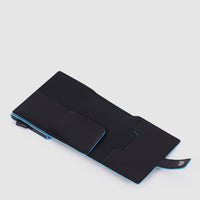Portacarte di credito in pelle e metallo 