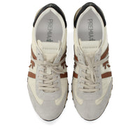 Sneakers in pelle ecopelle e tessuto 