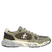 Sneakers in pelle ecopelle e tessuto 