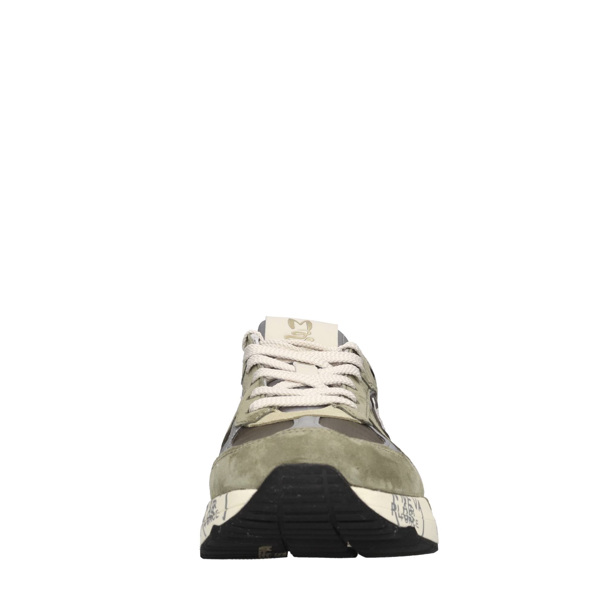 Sneakers in pelle ecopelle e tessuto 
