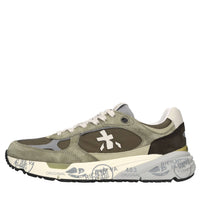 Sneakers in pelle ecopelle e tessuto 