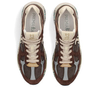 Sneakers in pelle ecopelle e tessuto 