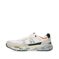 Sneakers in pelle ecopelle e tessuto 