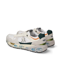 Sneakers in pelle ecopelle e tessuto 