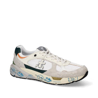 Sneakers in pelle ecopelle e tessuto 