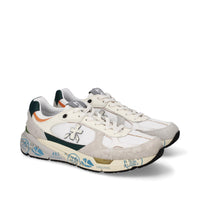 Sneakers in pelle ecopelle e tessuto 